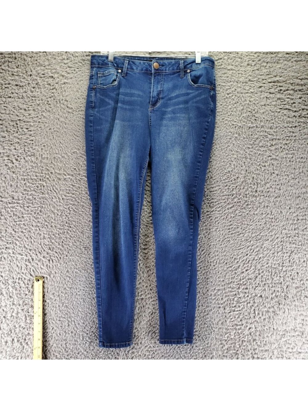 1822 Jeans Womens 14W Blue Adrianna Skinny Stretch Denim *Read*